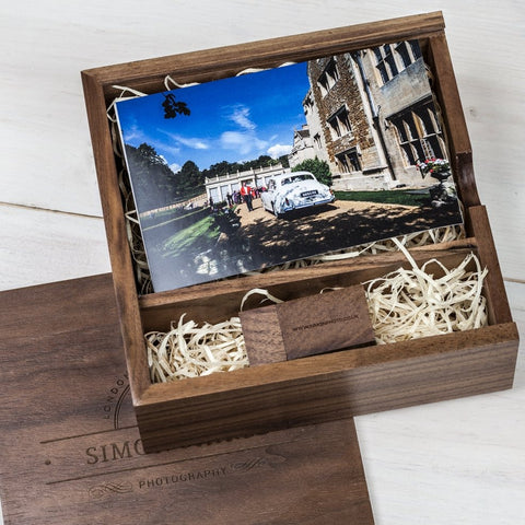 Woodland USB & Square Photo Slide Box 6 x 4"