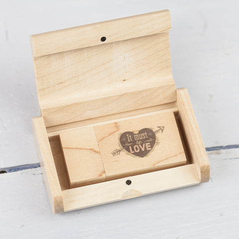 Woodland USB & Wooden Flip Bundle Lightwood