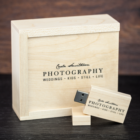 Woodland USB & Wooden Trinket Box