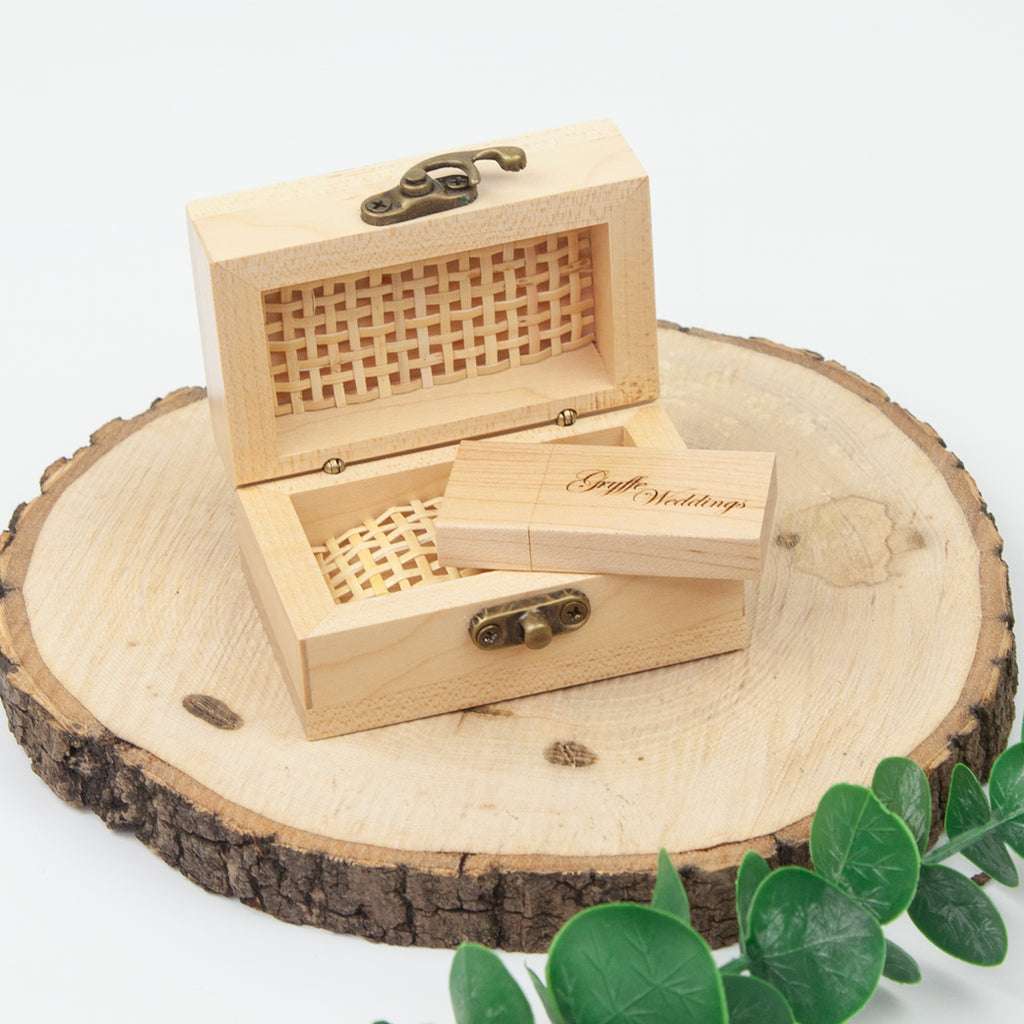 Light woodland and light wood treasure box