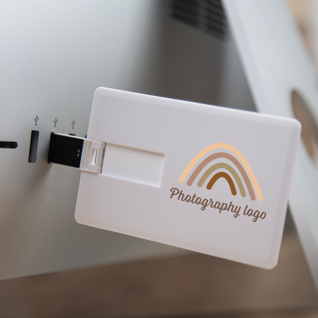 Promotional USB Card customised with photography logo