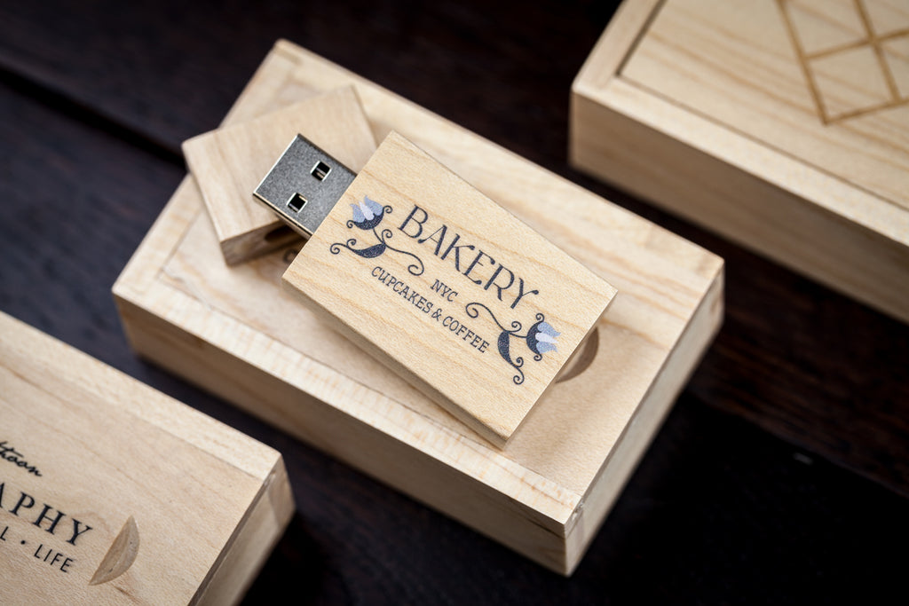 Woodland USB & Wooden Slide Box