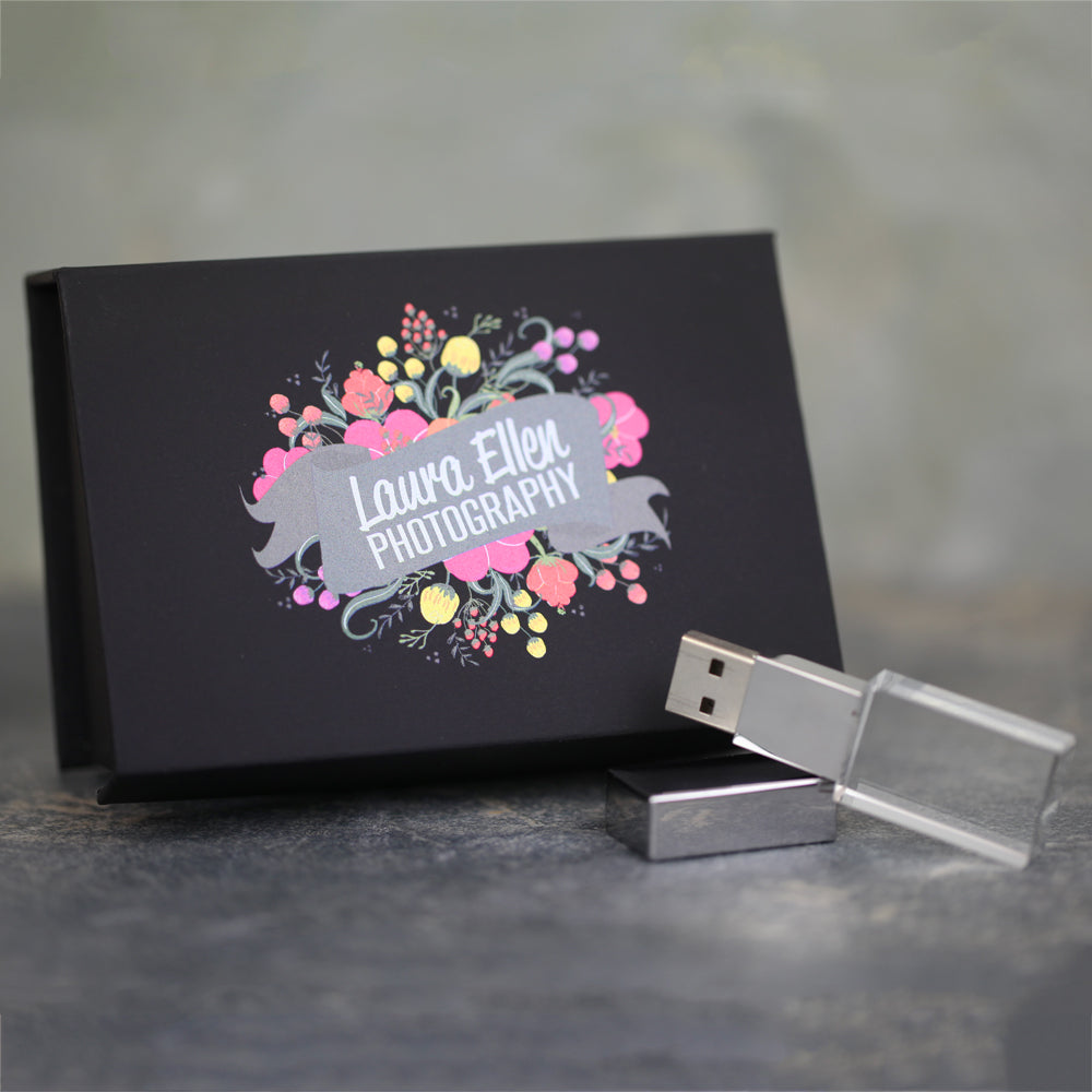 Crystal USB + Black Flip Box