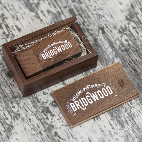 Woodland USB & Wooden Slide Box